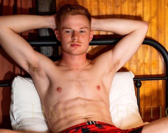 Handsome Male Portrait Physique AI Art Photo Signed Limited Edition Print 10.25