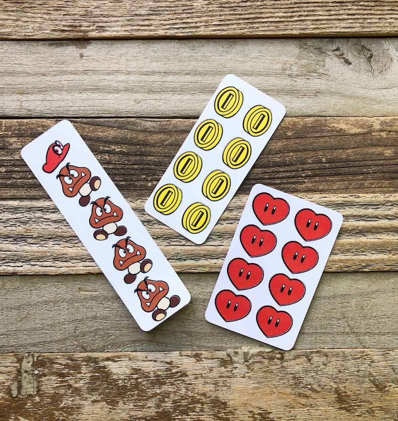Mario sticker pack-Retro Coin Hearts and Gumba stickers