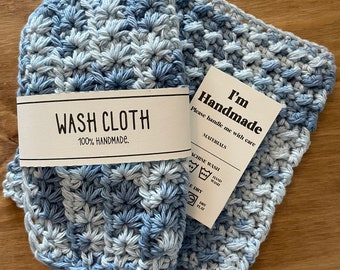 Crocheted Cotton wash cloth / dish cloth , body cloth , reusable, eco friendly , washable. Soft cotton . Handmade.
