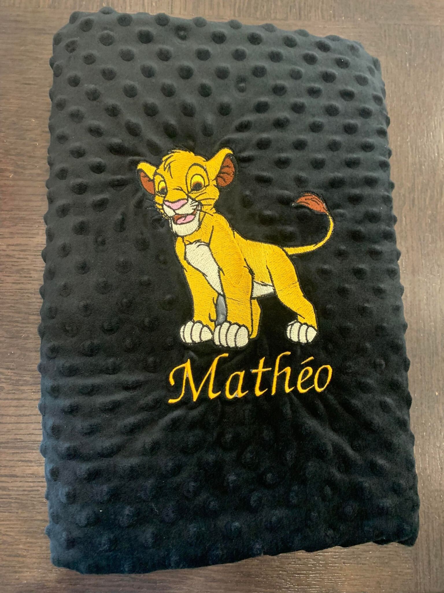 Couverture Bébé Personnalisée Brodé Roi Lion