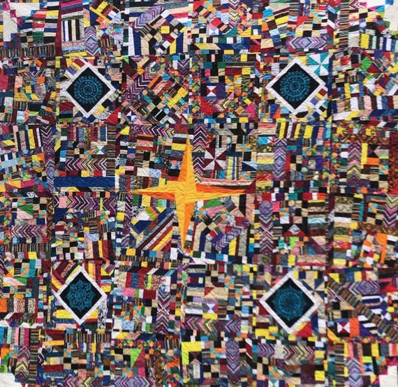 King Size Quilt Scrappy Star