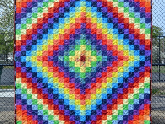 King Size Quilt for Sale - Queen Size Quilt for Sale - A rainbow makes most anyone smile.