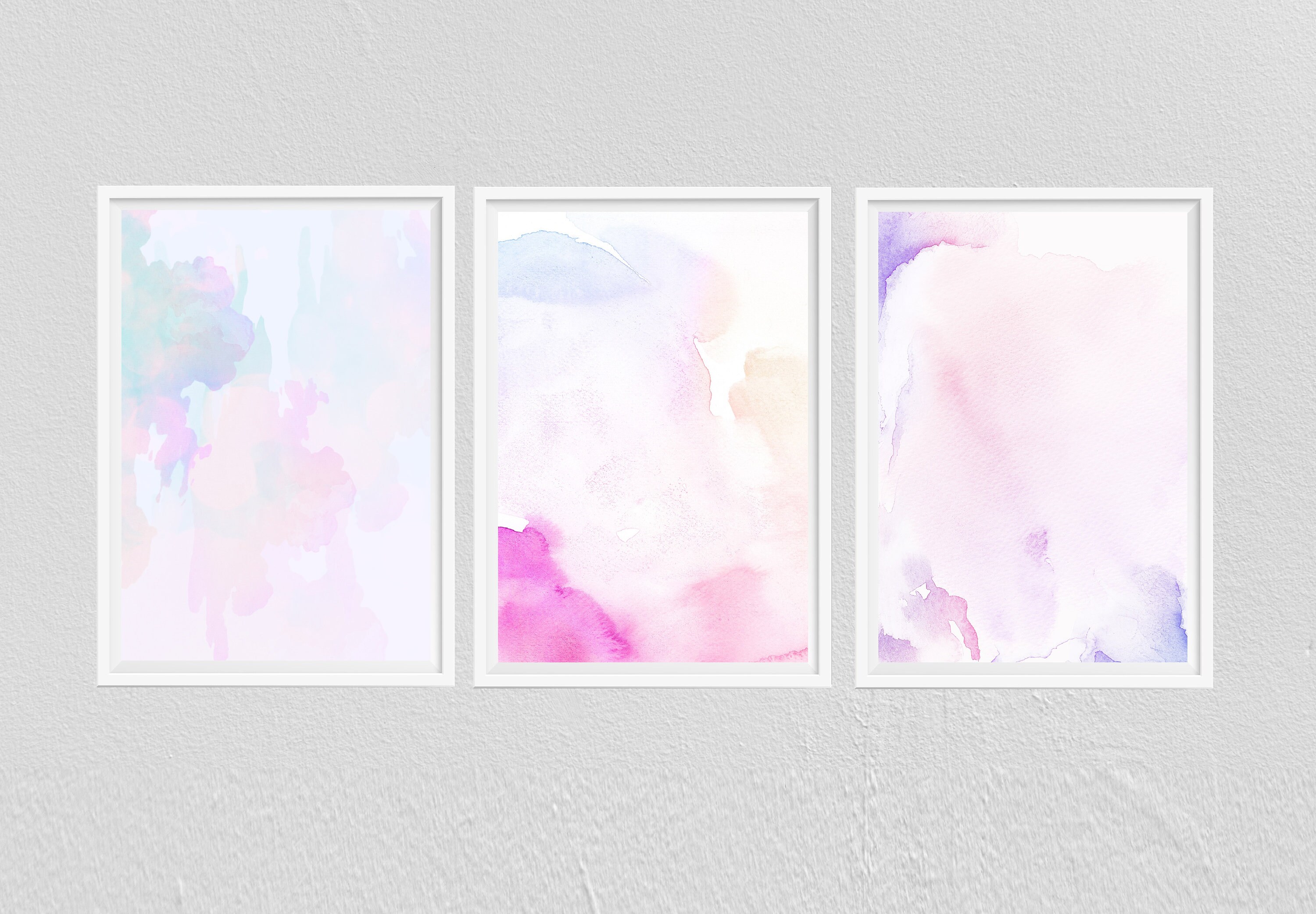 Blush Pink Abstract Painting Set Abstract Print Abstract Etsy