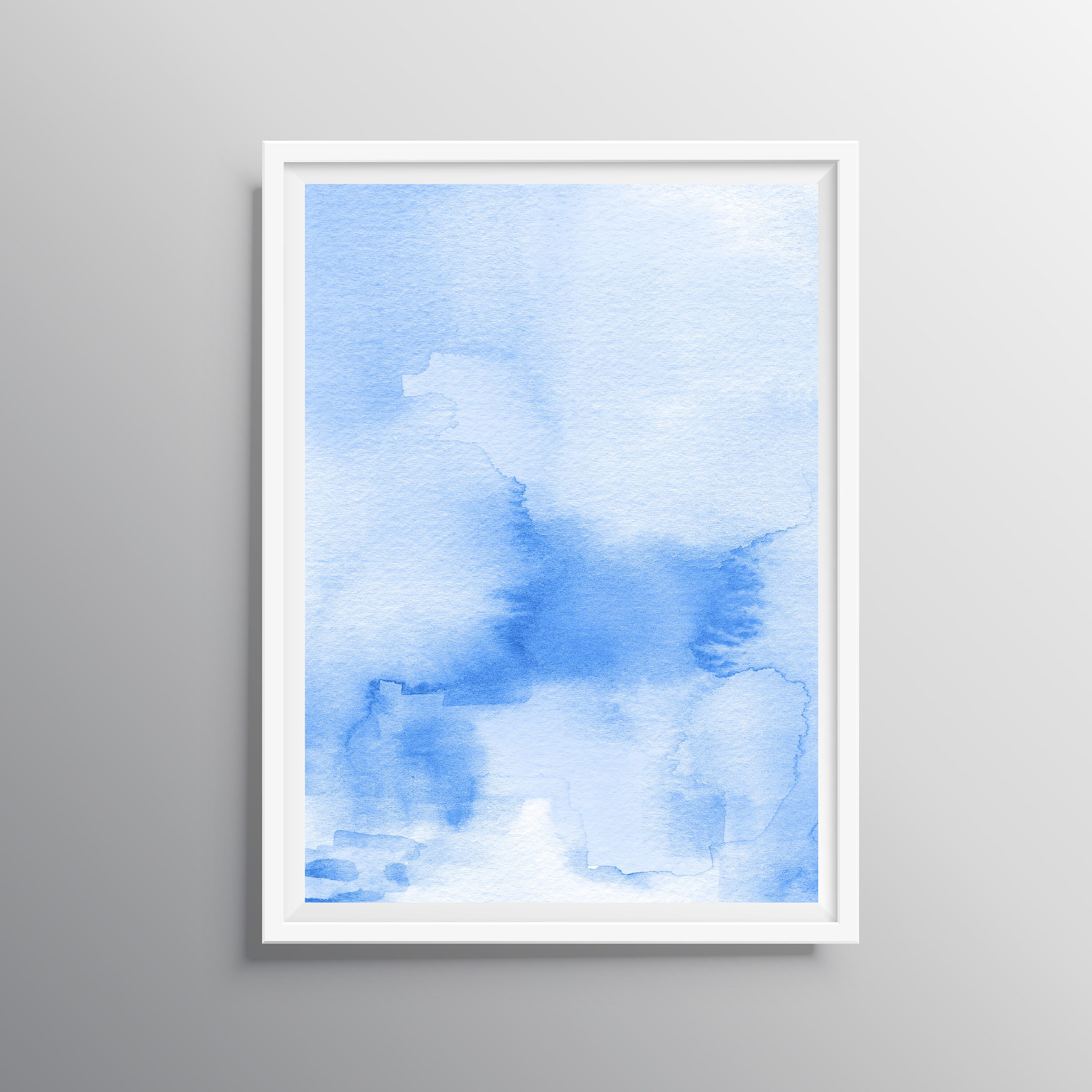 Abstract Watercolor Abstract Print Navy Blue Wall Art Etsy