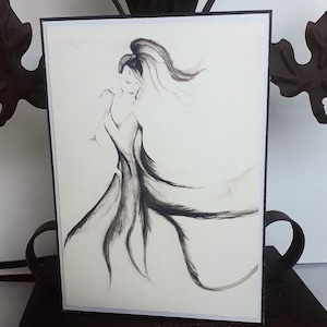 Woman Dancing Card, Painting of Dancer, Dancer Card, Dancer Greeting Card, Dancer Painting, Dancer Birthday Card, Greetings Card, Dancer Art