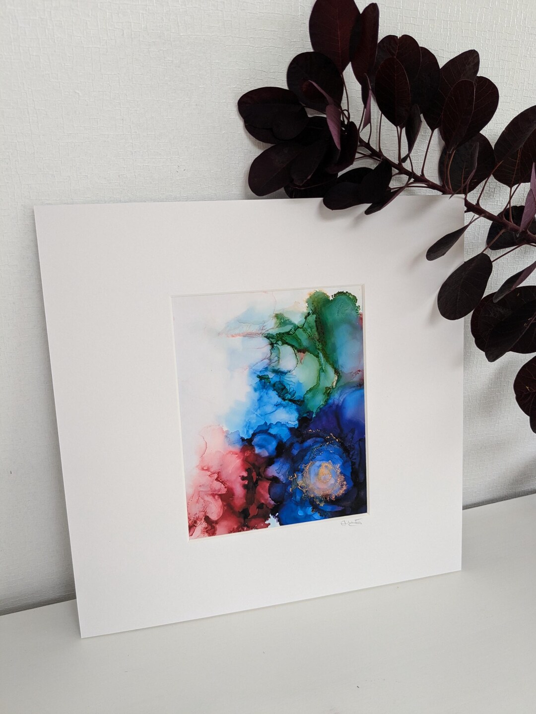 Alcohol Ink Art Roses & Flowers Print, Flower Painting in Alcohol Ink ...