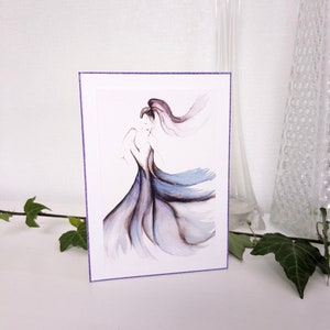 Woman Dancing Card, Painting of Dancer, Dancer Card, Dancer Greeting Card, Dancer Painting, Dancer Birthday Card, Greetings Card, Dancer Art