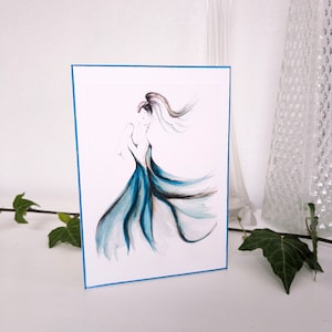 Woman Dancing Card, Painting of Dancer, Dancer Card, Dancer Greeting Card, Dancer Painting, Dancer Birthday Card, Greetings Card, Dancer Art