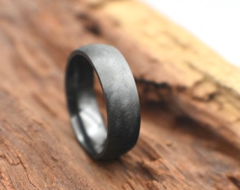 BLAZE Brushed Black ZIRCONIUM Ring