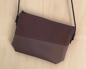 Crossbody bag LENJA / Crossbodybag / Festival bag / small handbag / adjustable cord / handmade / gift / wunnermooi / brown