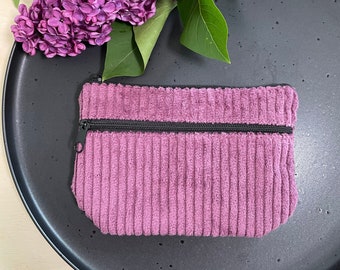 Purse MALTE / wallet / purse / exchange / 2 compartments / gift / purse / wunnermooi / handmade / corduroy / lilac / purple