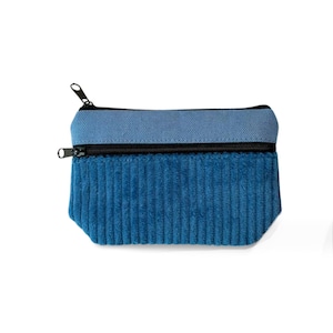 kleiner Geldbeutel mit Kartenfach • flache Geldbörse Damen • Portemonnaie aus Cord Stoff •  handgemachtes Geschenk • Portmonee viele Karten