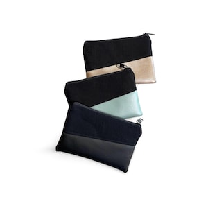 Mini Geldbörse mit extra Kartenfach | kleines Damen Portemonnaie | flache Brieftasche viele Karten | vegane Geldbörse mit Kunstleder | MIKA