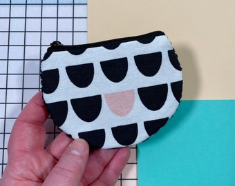 Mini-Geldbeutel mit Reißverschluss kleines Täschchen für Tampons Canvas Cord vegan Schmucktäschen Handmade Geschenk Party Portemonnaie klein