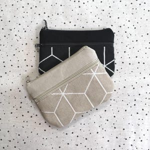 kleine Geldbörse mit Kartenfach | veganer Geldbeutel aus Stoff | flaches Damen Portemonnaie | Herren Brieftasche viele Karten und Bargeld