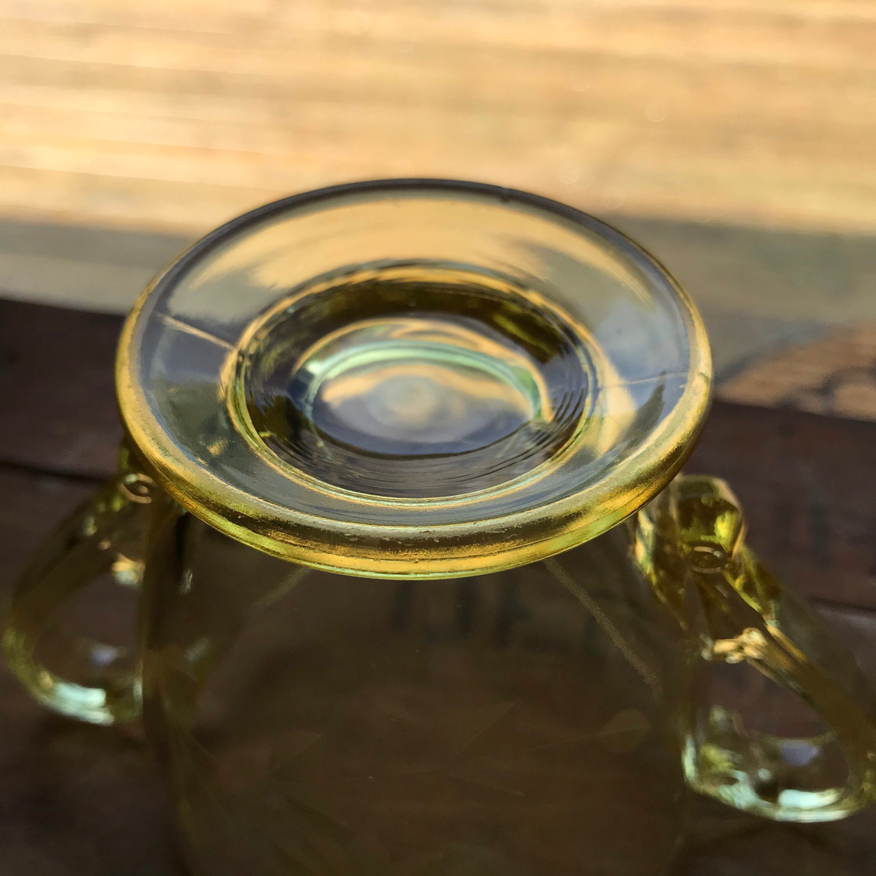 1930s Jubilee Yellow Open Sugar Bowl Lancaster Glass Etsy