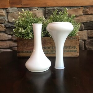 Vintage Randall Milk Glass Vases | Ring of Fire | Planters