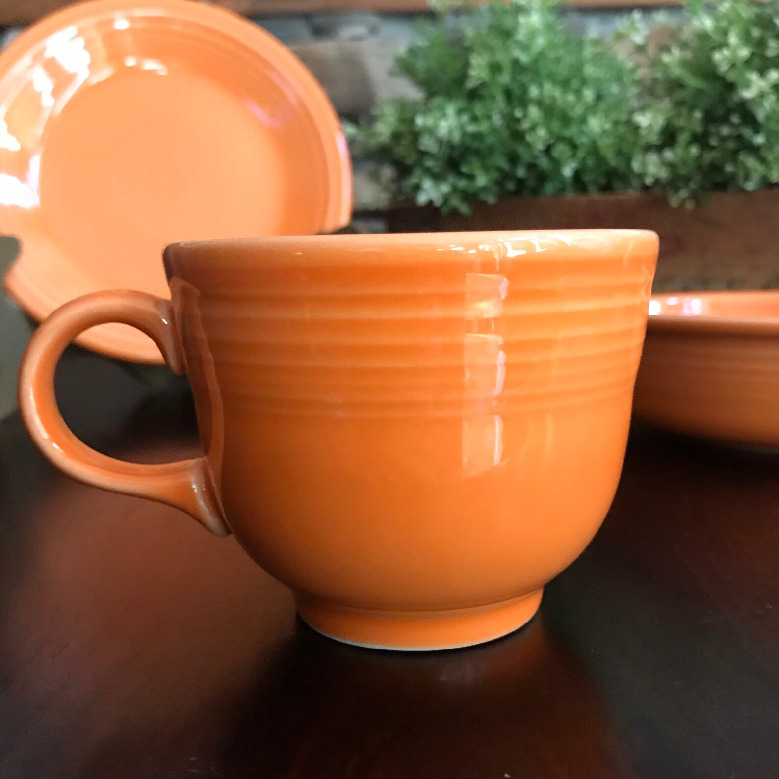 Vintage Fiestaware Tangerine Dinnerware Pieces Homer Etsy