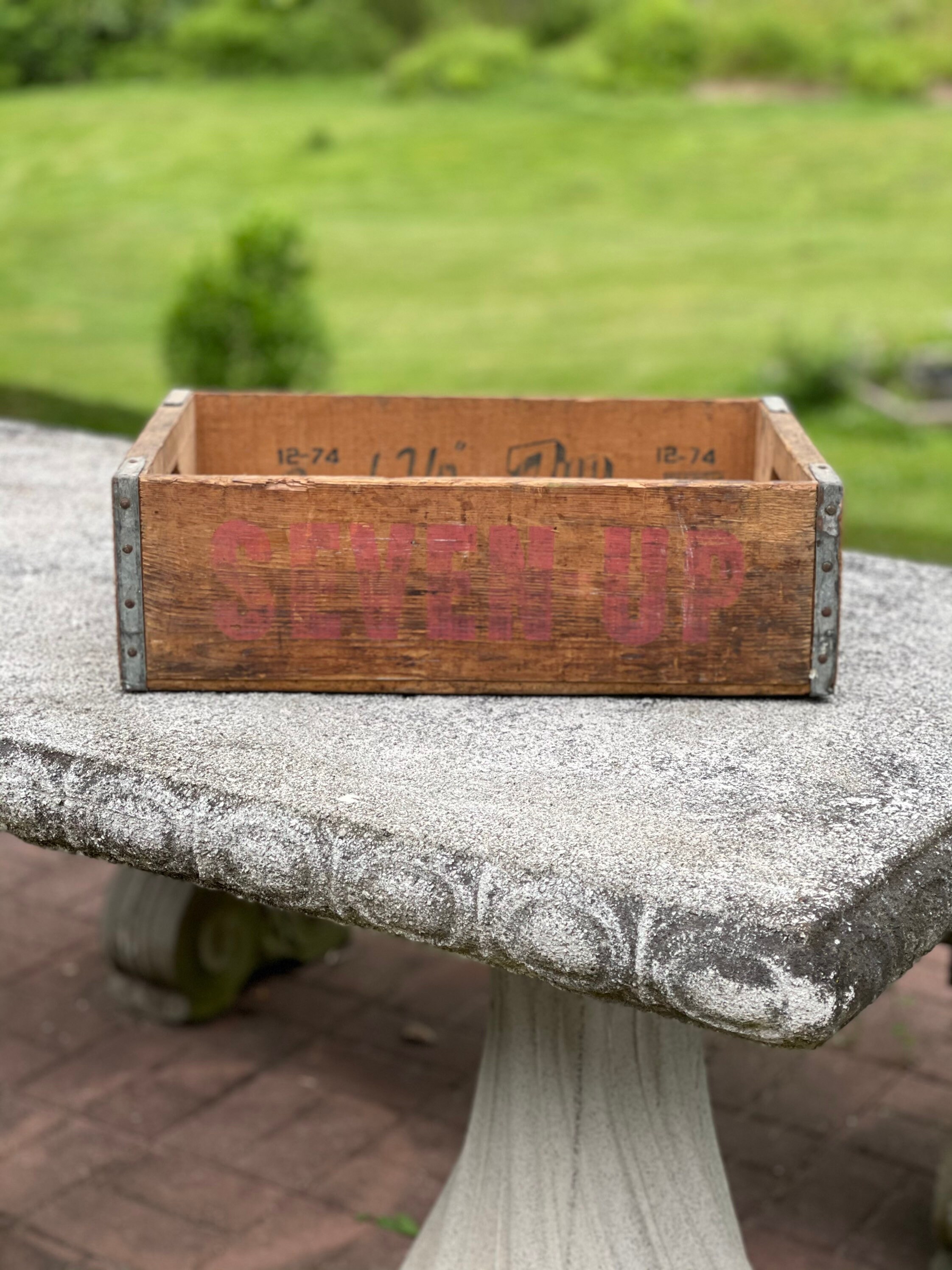 7up Vintage Wood Crate - Etsy