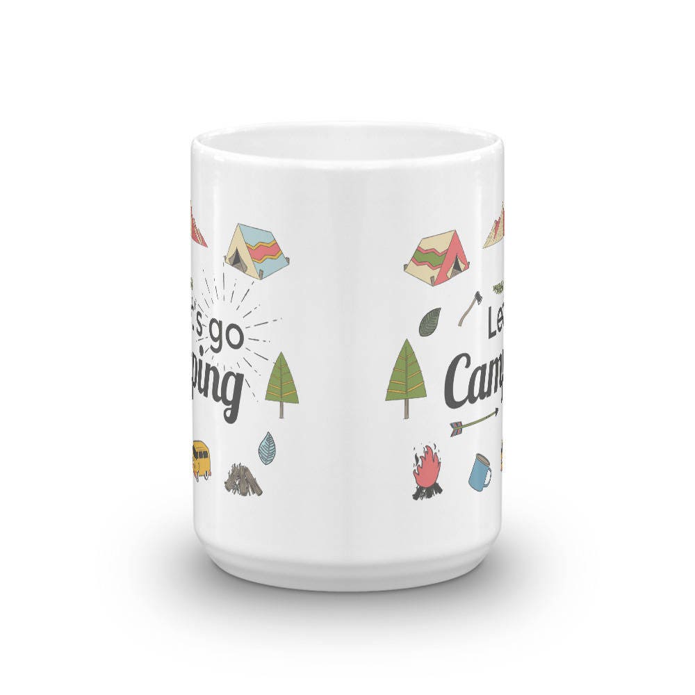 Let's Go Design Camping Coffee Mug — Potter's Printing