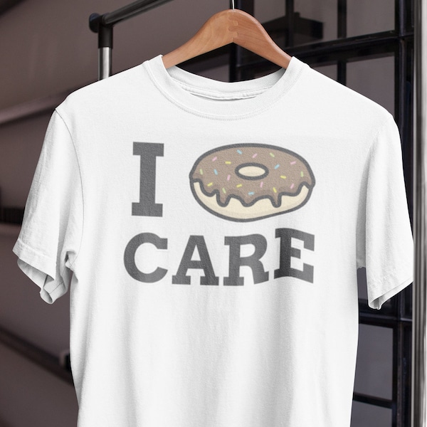 I Doughnut Care Short-Sleeve Unisex T-Shirt | Funny Foodie Gift | Retro Vintage Hipster | Classic Mens Womens Tee