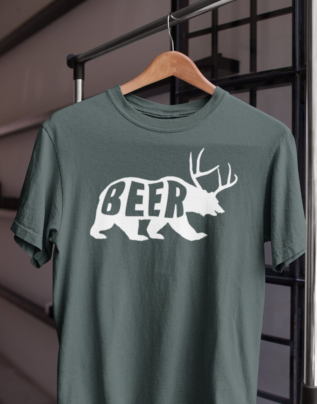 Beer Bear Deer Vintage Tshirt Craft Beer Funny Gift Retro Vintage