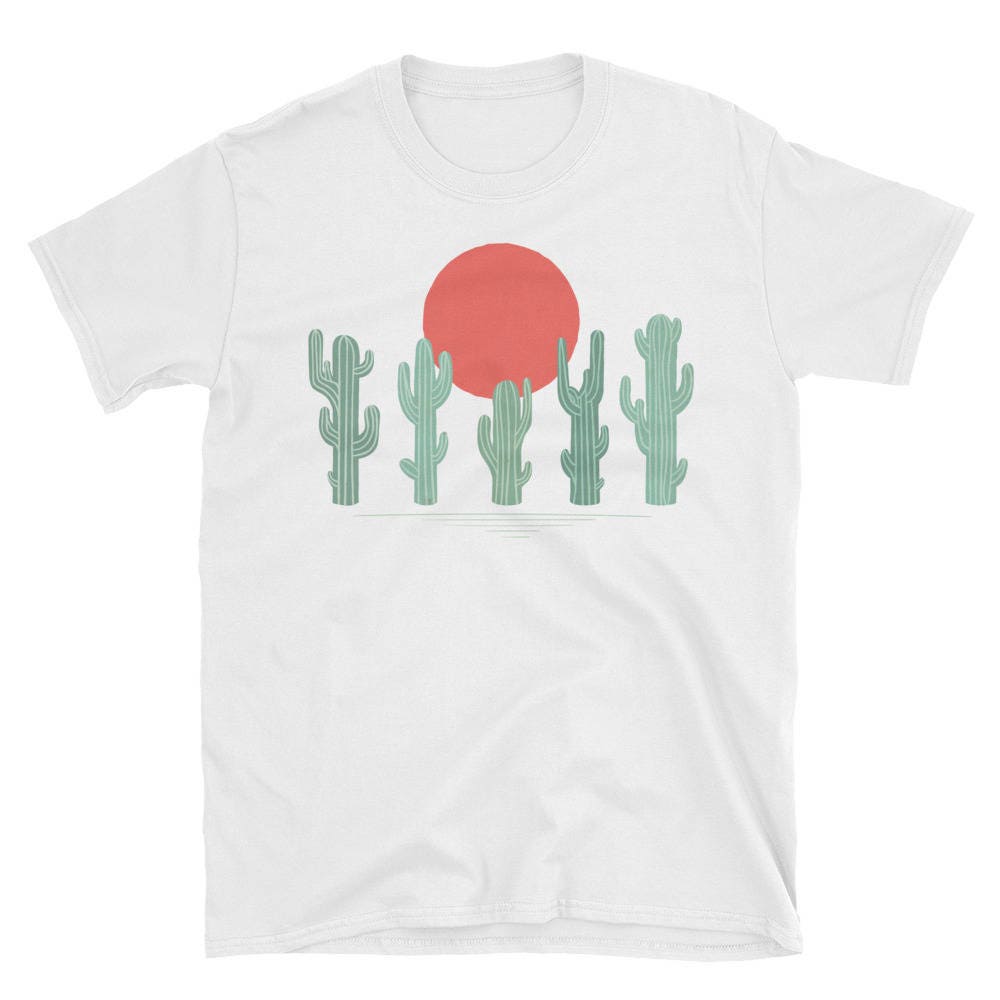 Women's Cactus Graphic T-Shirt - Retro Vintage Short Sleeve Tee, Cant Touch This Design, Grey