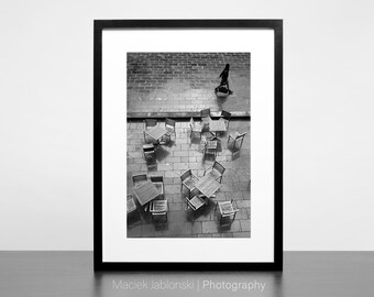 Southbank, Londen (Printable Black and White Street Photography, Instant Digital Download Artwork to Frame, High Resolution Wall Art)