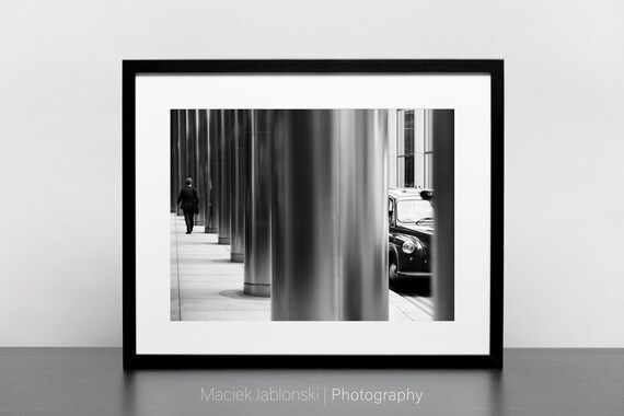 Canary Wharf, London (Printable Black and White Street Photography, Instant Digital Download Artwork to Frame, High Resolution Wall Art)