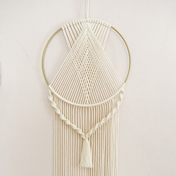 Macrame dream catcher / Macrame wall hanging / Mother's Day gift / Ring / Macrame / Macrame wreath / Wall decoration