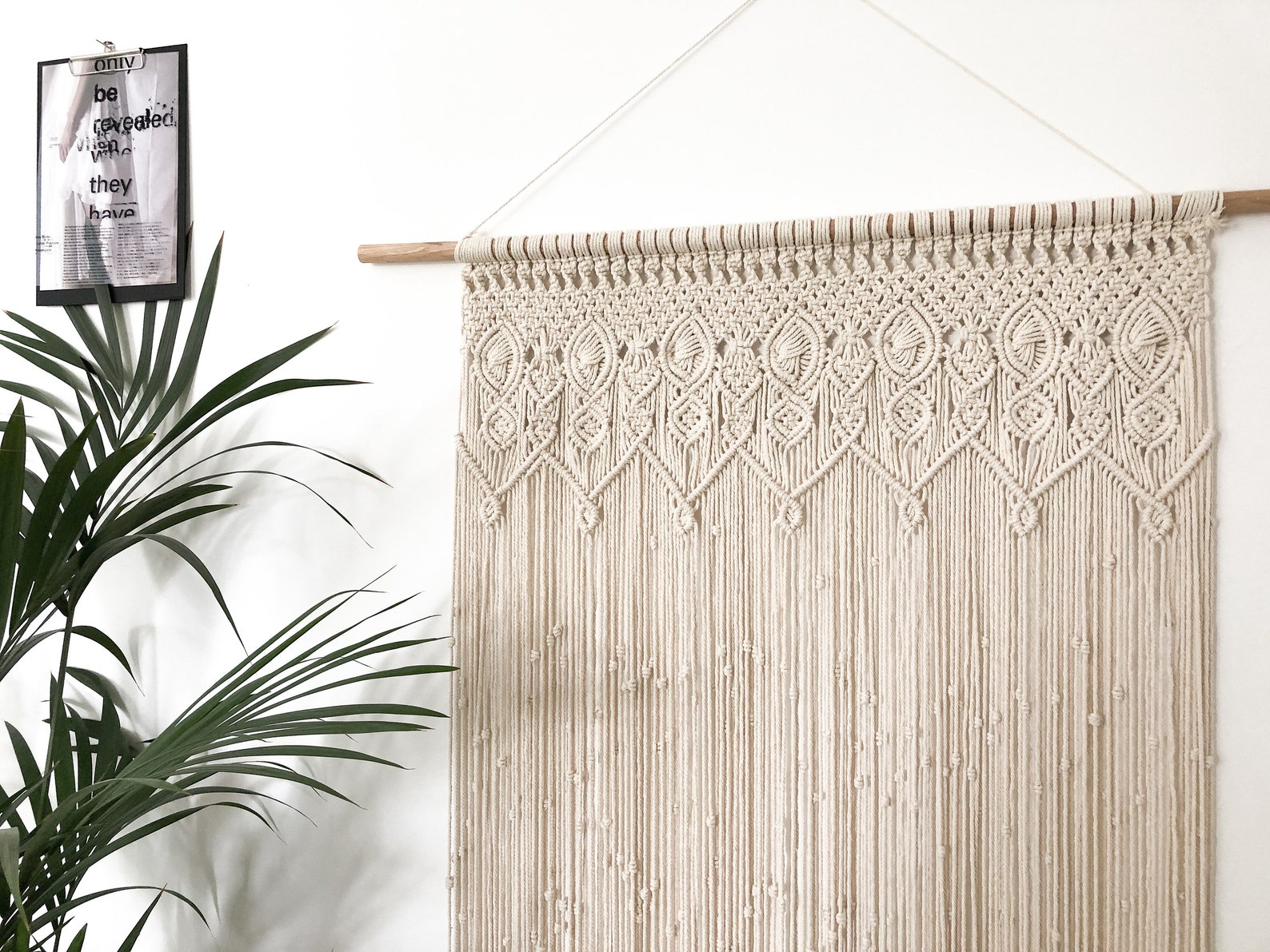 Macramé Curtain / Macramé Wall Hanging / Camper Van Macramé / Etsy