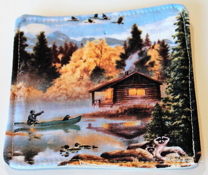 Outdoor Themed Coasters Set of 4 Cup Coasters Reusable Etsy