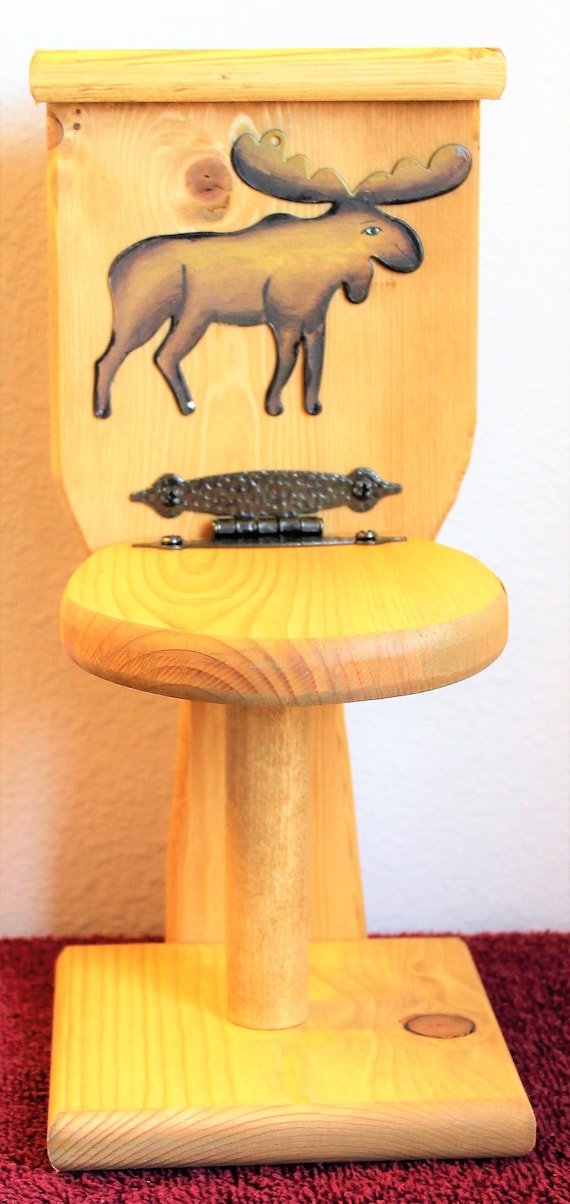 Wooden Toilet Paper Holder Useable Toilet Paper Holder Cabin Etsy