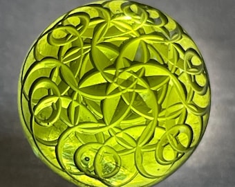 Moldavite Sphere - 3.59g (fantasy carved)