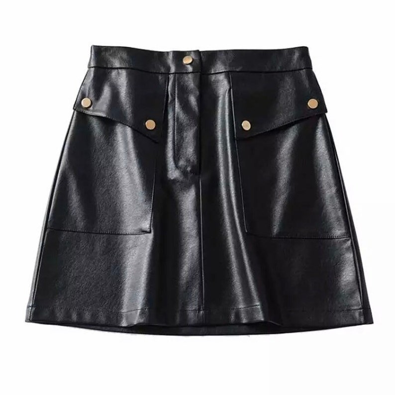AM\u00c9LIA Leather-like skirt