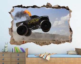 Monster Truck Decal Kids decal For boy Monster truck decal Monster truck print Monster truck sticker Muscle car Supercar Racing car Vinyl