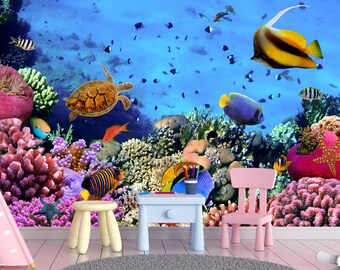 Sea Life Wallpaper Etsy Free ocean animal wallpapers and ocean animal backgrounds for your computer desktop. sea life wallpaper etsy