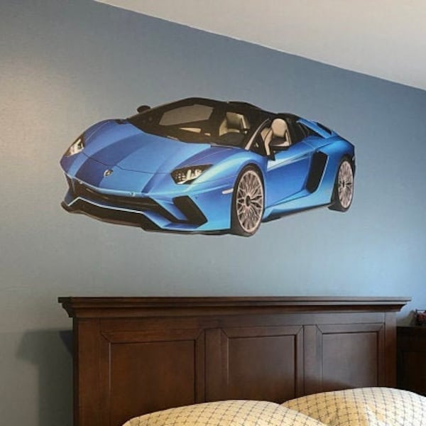 Lamborghini decal Car Wall Decal Supercar decal Playroom wall decor Nursery wall decal Kids room decor Playroom wall art Boy bedroom decor