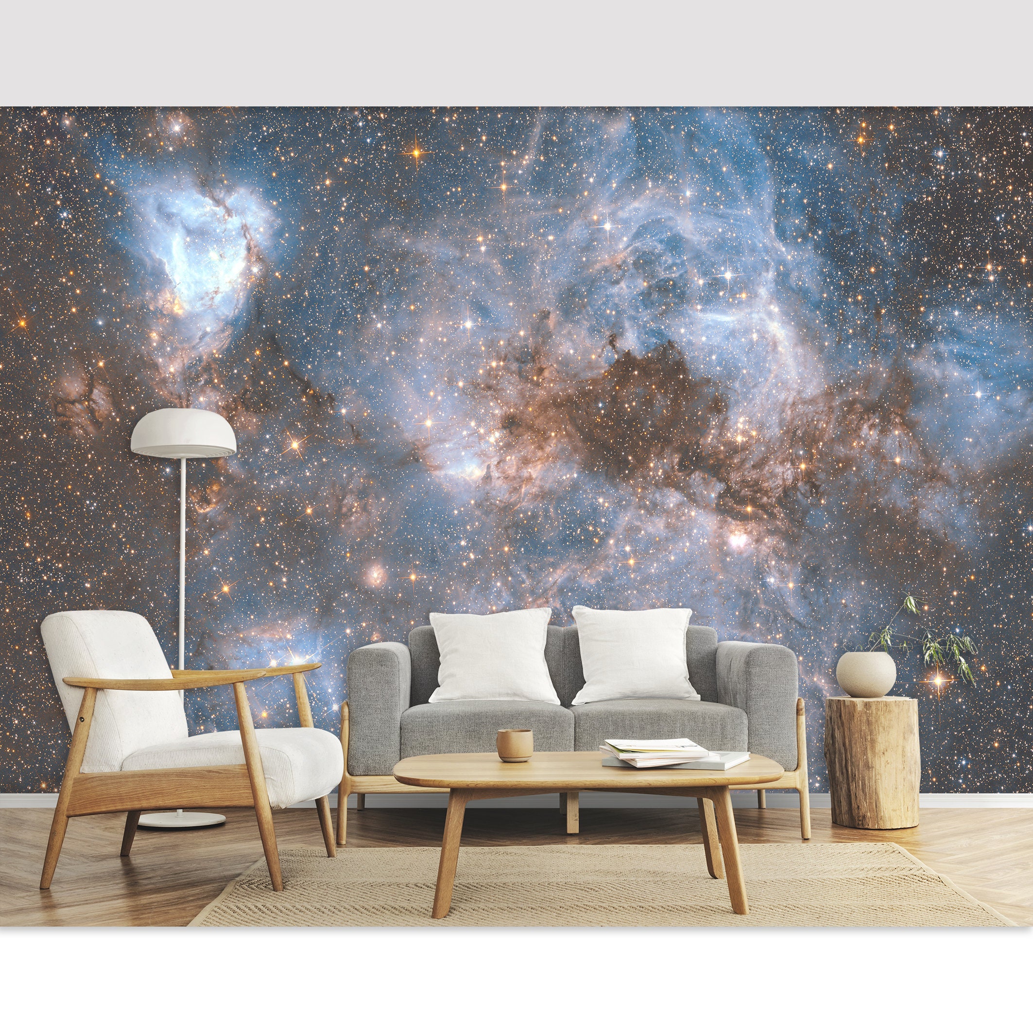 Space Telescope View of Stars Nebula - Mural Wallpaper Bedroom Wall Decor  Fantastic Space Wall Print Starry Sky Wallpaper Peel and Stick - Etsy, image size:2126x2126