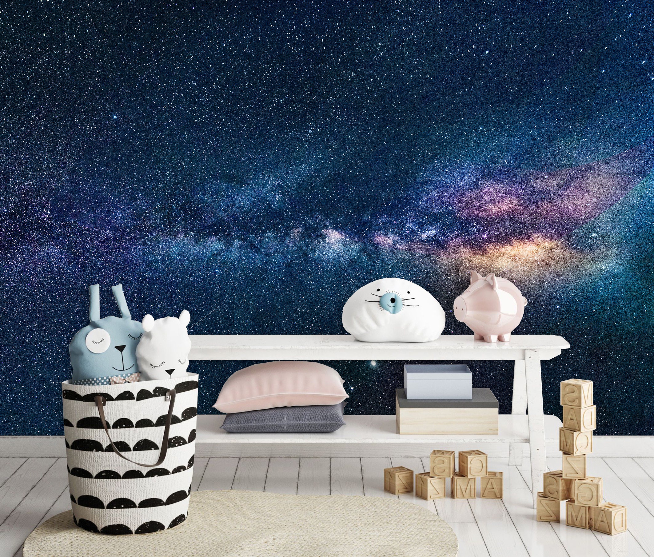 Milky Way Wallpaper Space Wall Mural Galaxy Wallpaper Peel and Stick ...