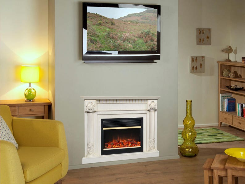 Fireplace Poster Modern Fireplace decal Fireplace Print Wall Etsy