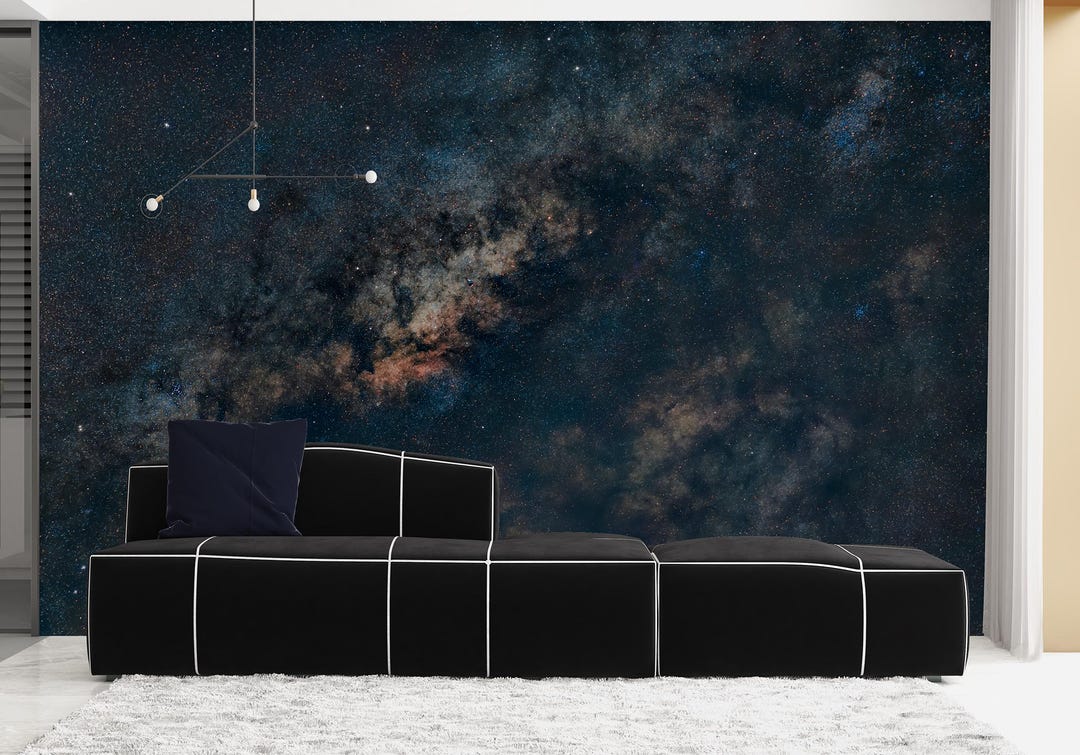 Starry Sky Peel and Stick Wall Mural Wallpaper Stellar Nebula Wallpaper ...