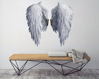 Angel Wings Wall Decal Large Wall Sticker Graffiti Decal Wall Decor Sticker Street Art Wings Angel Wings Sticker Wings Wall Art Printable