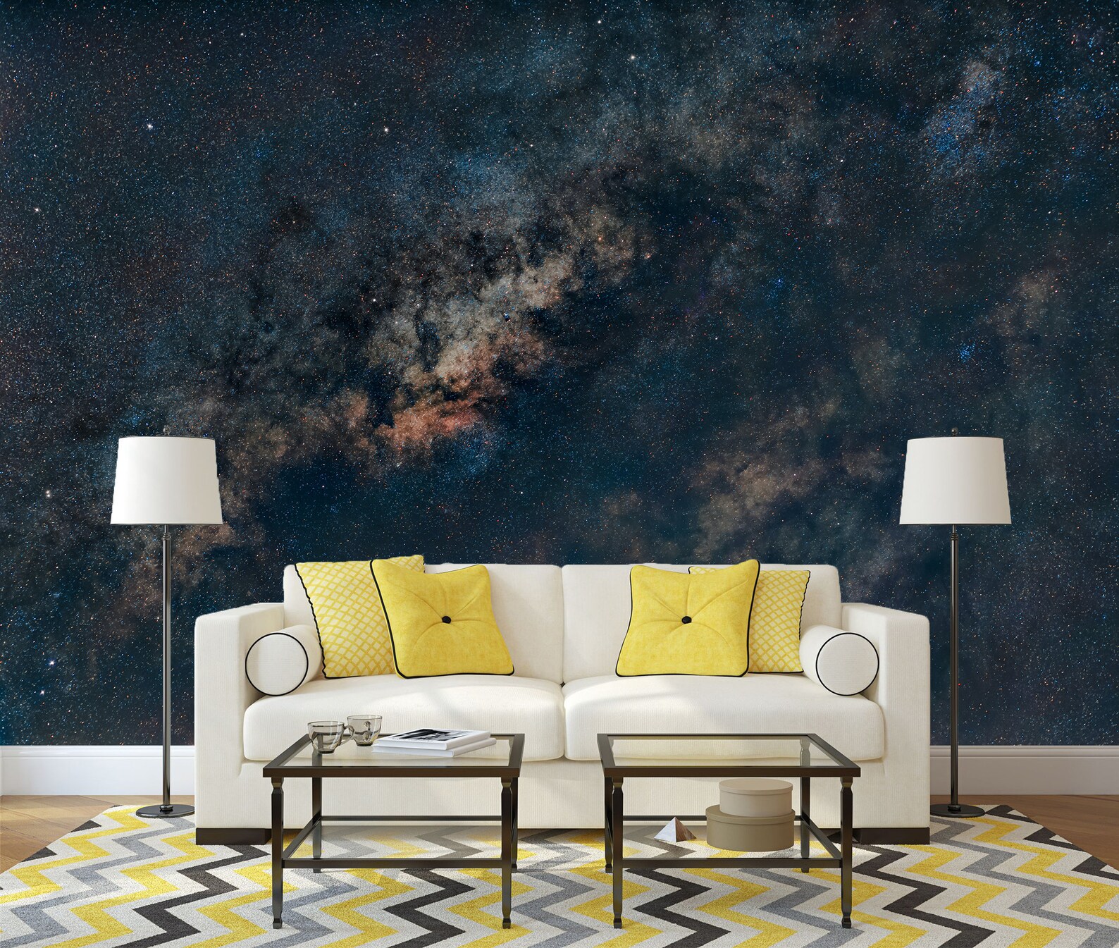 Starry Sky Peel and Stick Mural Wallpaper Stellar Nebula - Etsy