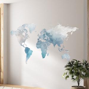 Wandtattoo Weltkarte Moderne Wanddekoration Großer Wandaufkleber Weltkarte Abstrakte Karte Wohnkultur Weltkarte Büro-Wanddekoration Reise-Wanddekoration