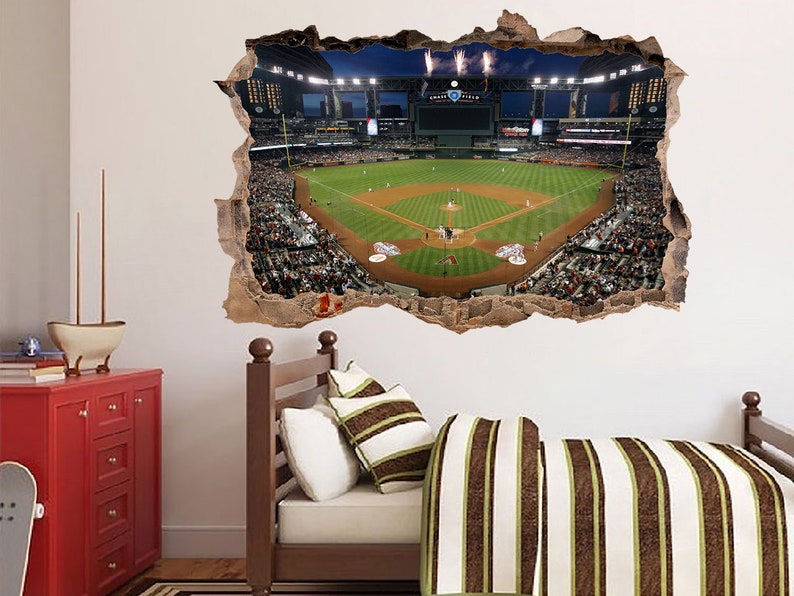 Chase Field Decal Stadium Poster Baseball Wall Art Stadium Etsy