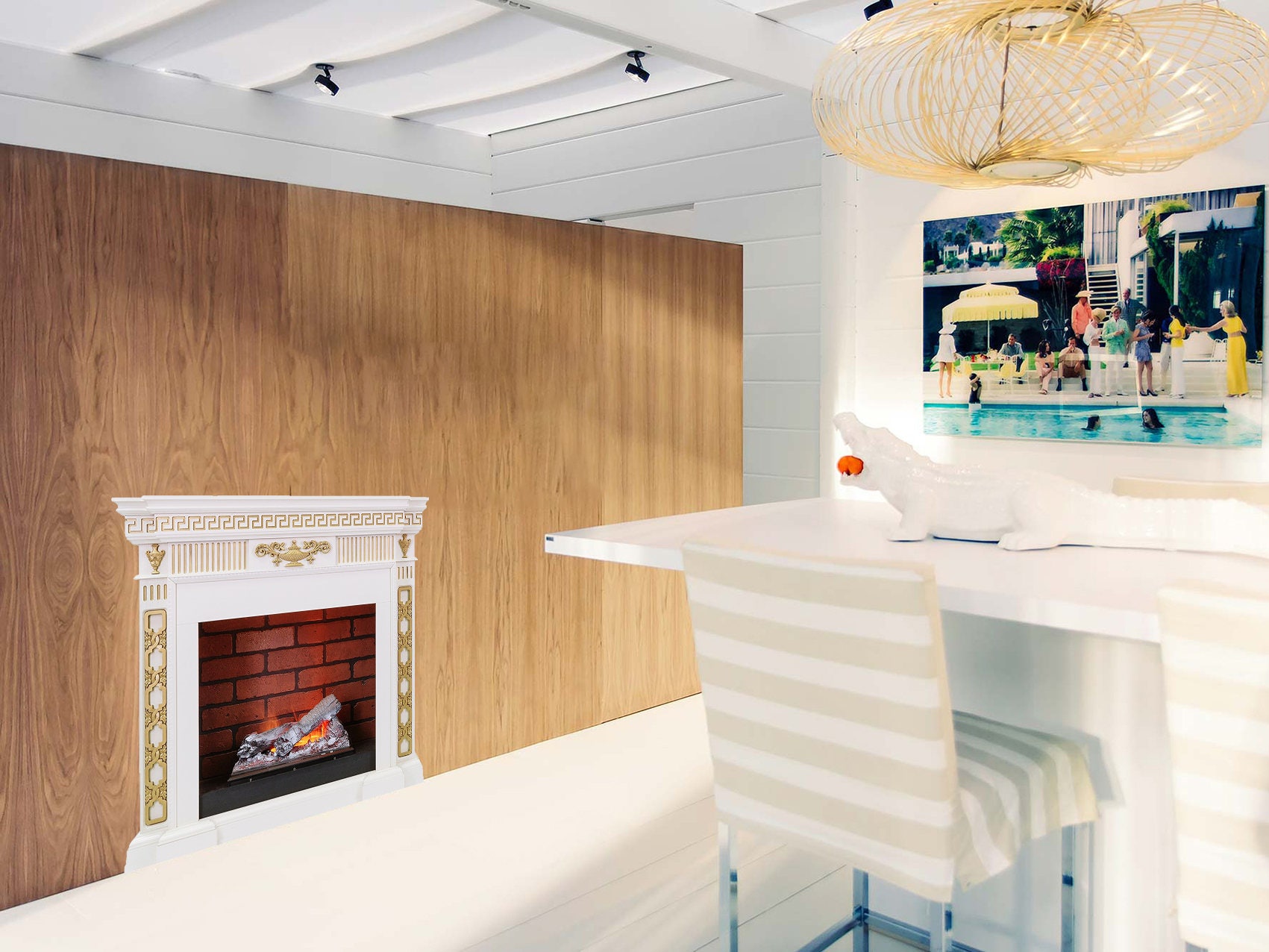 Fireplace Decal Vinyl Sticker Peel and Stick Fireplace Print Etsy