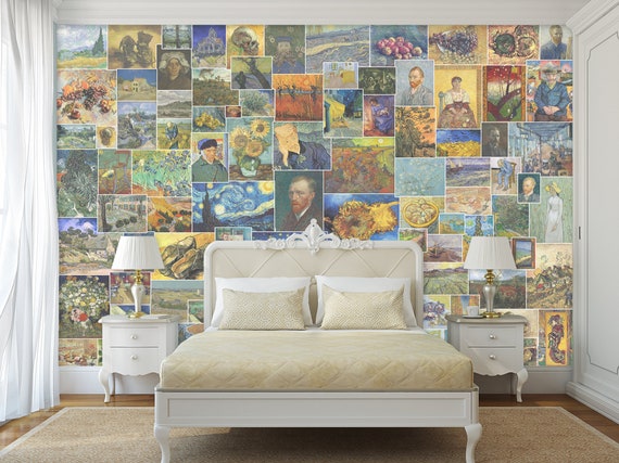 Vincent Van Gogh Collage of Famous Paintings on Self Adhesive - Etsy Vincent Van Gogh Collage of Famous Paintings on Self Adhesive - Etsy