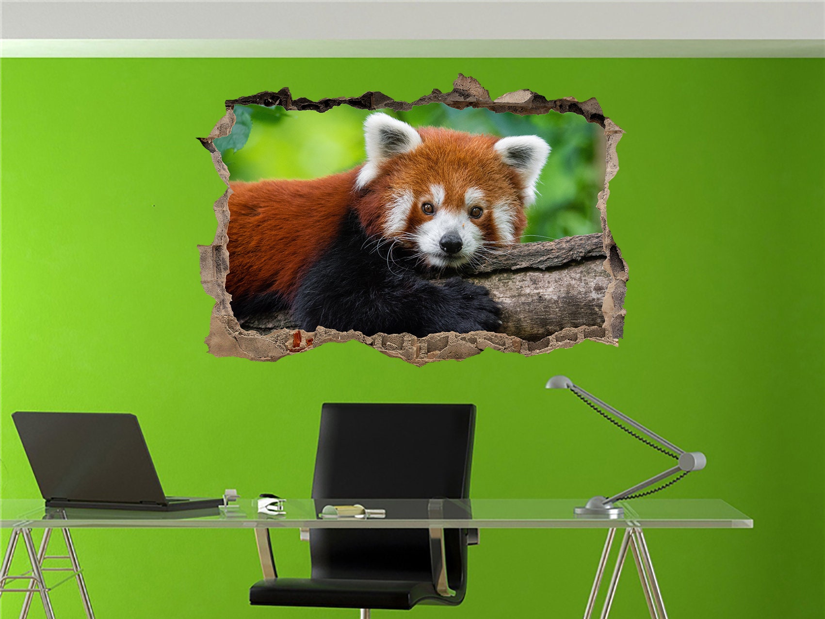 Red Panda Wall Sticker Decal Animals Prints Red Panda Wall Art Etsy UK