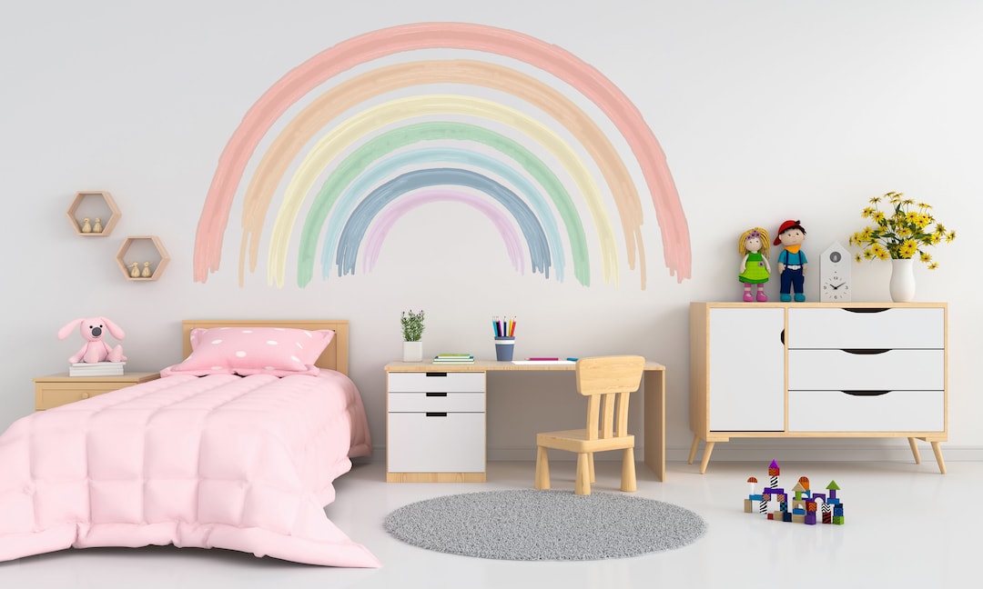 Rainbow Decal Wall Decor Baby Bedroom Decor Rainbow Wall Art Rainbow Wall  Decor Nursery Decal for Wall Kids Room Decal Rainbow Art Sticker - Etsy